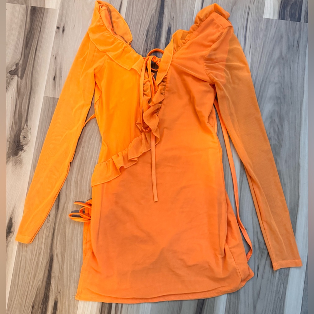Fashion Nova Bright Orange Dress